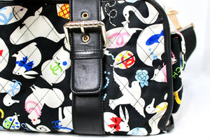 Chanel Canvas Quilted  Animals Motif Handbag circa 2006