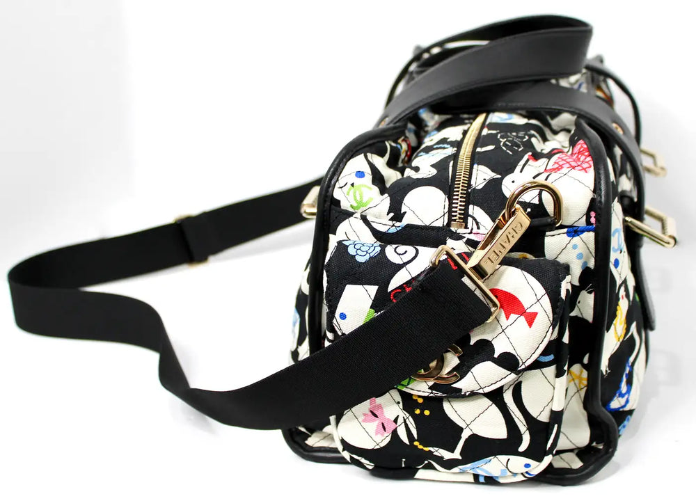 Chanel Canvas Quilted  Animals Motif Handbag circa 2006