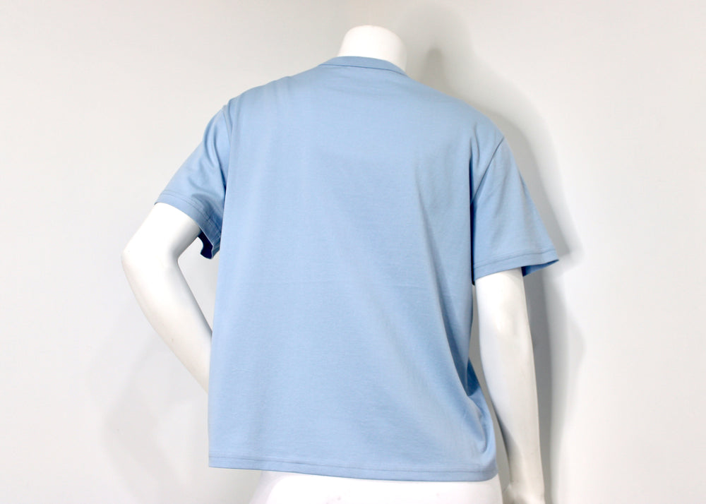 Givenchy Blue Embellished Logo Cotton T-Shirt