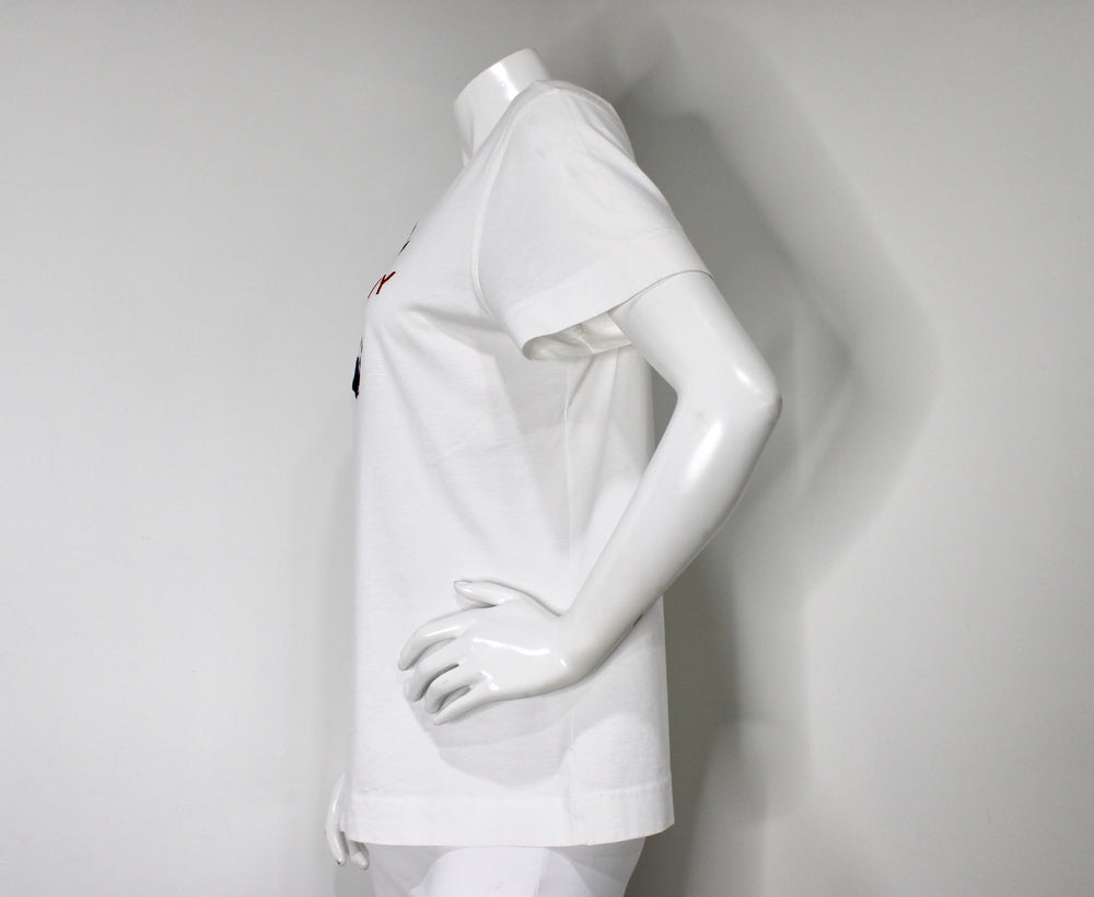 Givenchy Paris Purple Rose Print T-Shirt