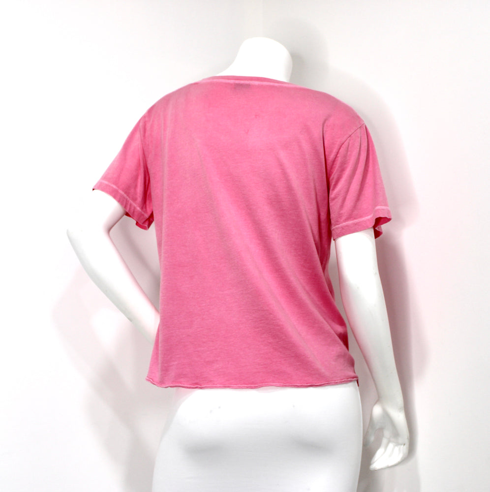 Saint Laurent Pink Cotton T-Shirt