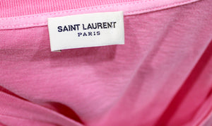 Saint Laurent Pink Cotton T-Shirt – Vintage by Misty