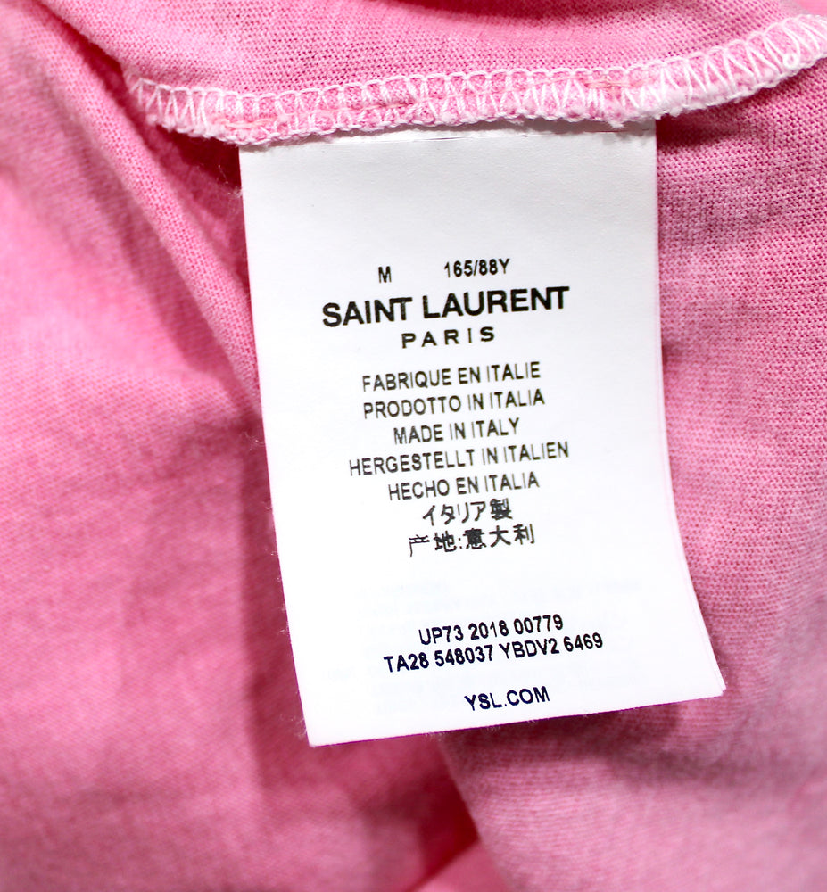 Saint Laurent Pink Cotton T-Shirt