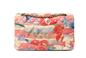 Chanel Medium Floral Lambskin Classic Double-Flap Handbag circa 2009-2010