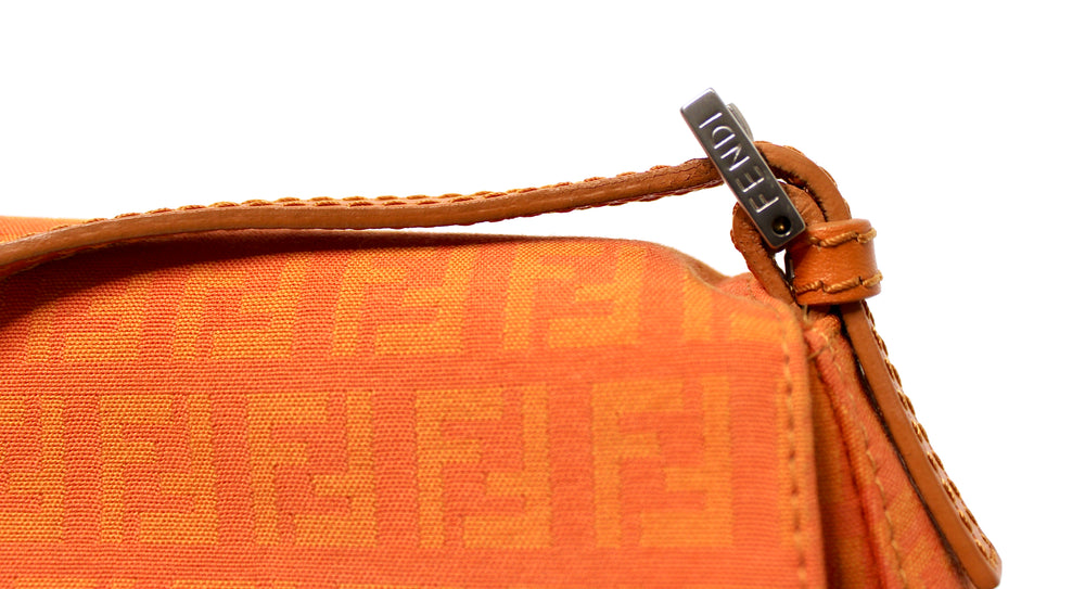 Fendi Orange Mini Mama Zucchino Baguette Bag circa Y2K