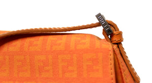 Fendi Orange Mini Mama Zucchino Baguette Bag circa Y2K