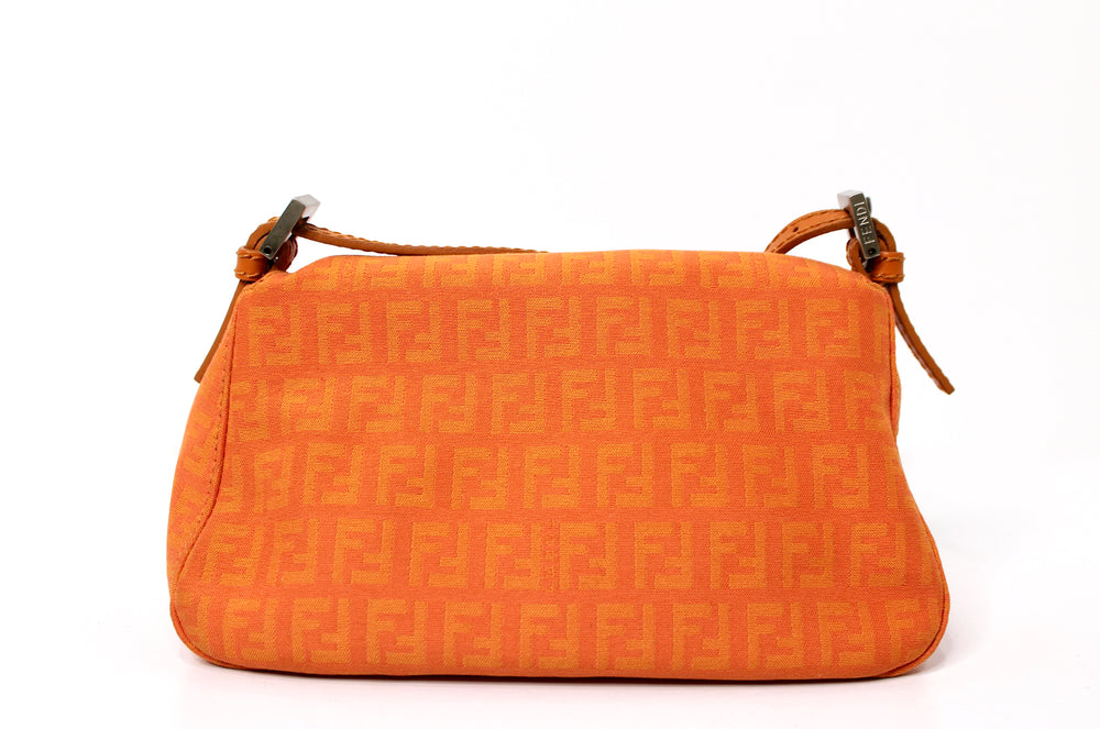 Fendi Orange Mini Mama Zucchino Baguette Bag circa Y2K