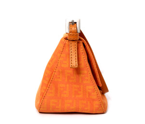 Fendi Orange Mini Mama Zucchino Baguette Bag circa Y2K