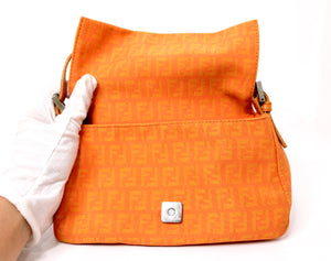Fendi Orange Mini Mama Zucchino Baguette Bag circa Y2K
