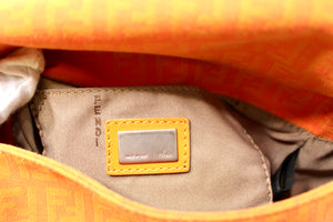 Fendi Orange Mini Mama Zucchino Baguette Bag circa Y2K