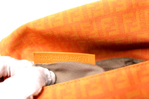 Fendi Orange Mini Mama Zucchino Baguette Bag circa Y2K
