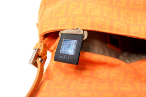 Fendi Orange Mini Mama Zucchino Baguette Bag circa Y2K