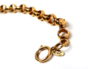 Chanel Gold-Tone Chain Link Bracelet With Interlocking CC Charm circa 1990s