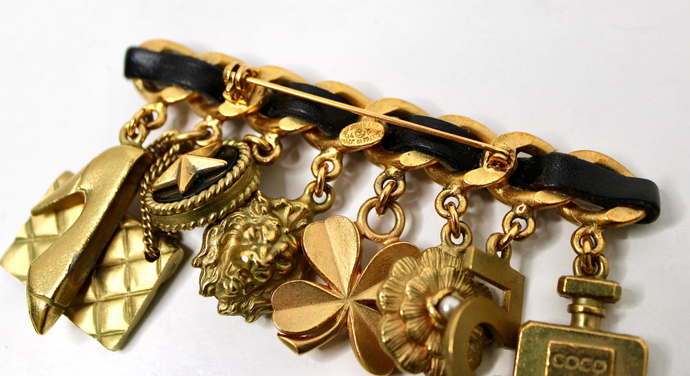 Chanel Lucky Charms Matelasse Cocomark Brooch circa 1994