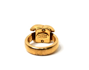 Chanel Gold-Tone Coco Mark Interlocking CC Ring Circa 2001