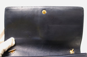 Chanel Blue Denim Timeless Wallet On Chain circa 1990s