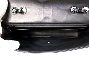Chanel So Black Lambskin Single Flap Handbag circa 1990s