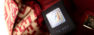 Fendi Red Canvas Zucchino Shoulder Bag circa Y2K
