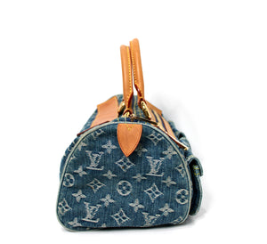 Louis Vuitton Denim Neo Speedy Handbag circa Y2K