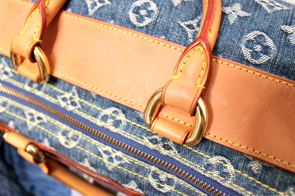Louis Vuitton Denim Neo Speedy Handbag circa Y2K