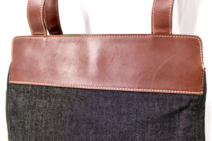 Chanel Black Denim Coco Mark Tote Bag circa Y2K
