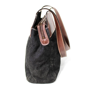 Chanel Black Denim Coco Mark Tote Bag circa Y2K