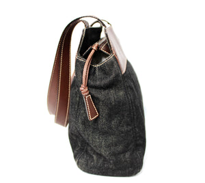 Chanel Black Denim Coco Mark Tote Bag circa Y2K