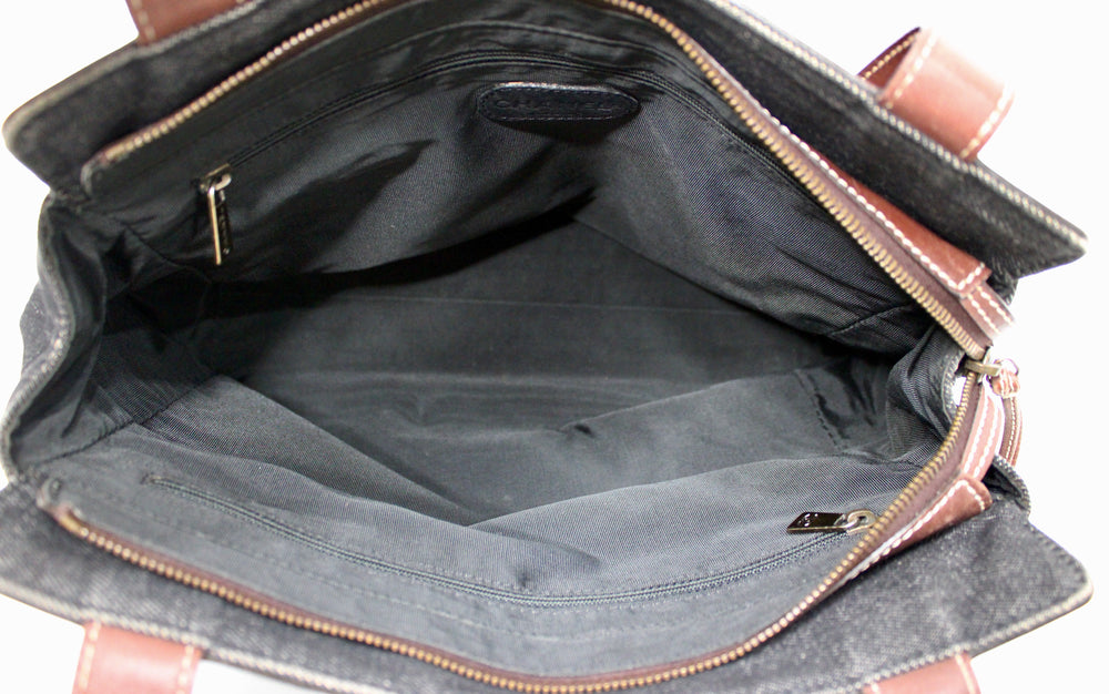 Chanel Black Denim Coco Mark Tote Bag circa Y2K