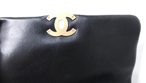 Chanel Large 19 Black Quilted Shiny Lambskin Handbag