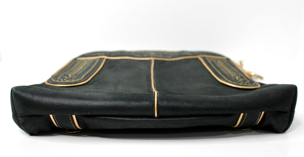 Chanel Paris-Salzburg Black Iridescent & Gold Hunting Backpack 2015