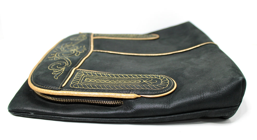 Chanel Paris-Salzburg Black Iridescent & Gold Hunting Backpack 2015