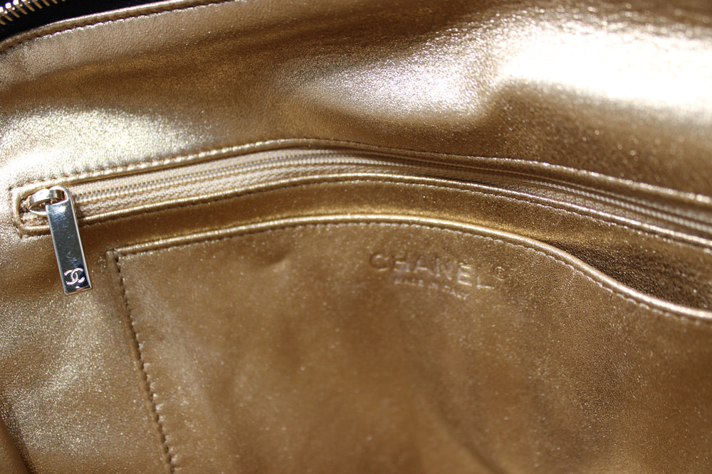 Chanel Paris-Salzburg Black Iridescent & Gold Hunting Backpack 2015