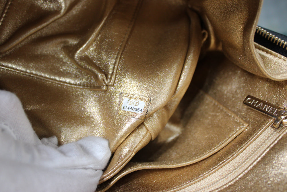 Chanel Paris-Salzburg Black Iridescent & Gold Hunting Backpack 2015