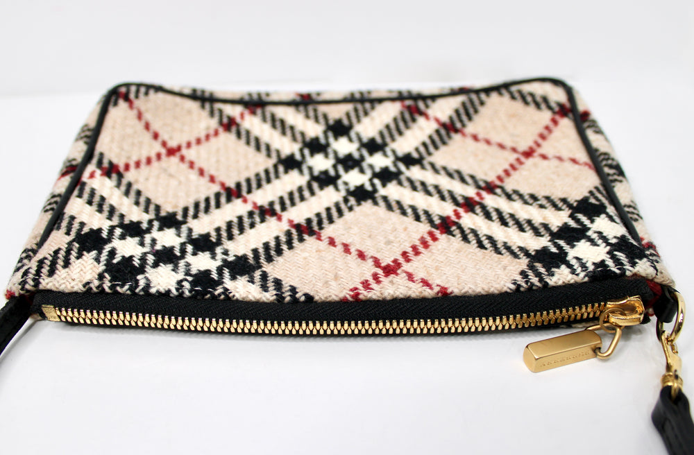 Burberry Nova Check Wool Mini Shoulder Bag circa Y2K