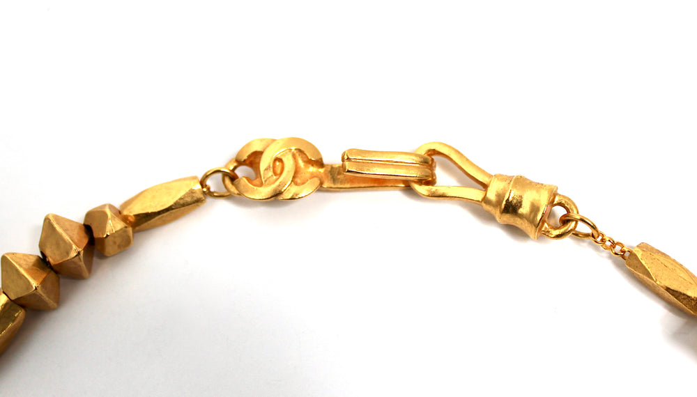 Chanel Brown Gripoix Coco Mark Cross Motif Pendant Necklace circa 1997