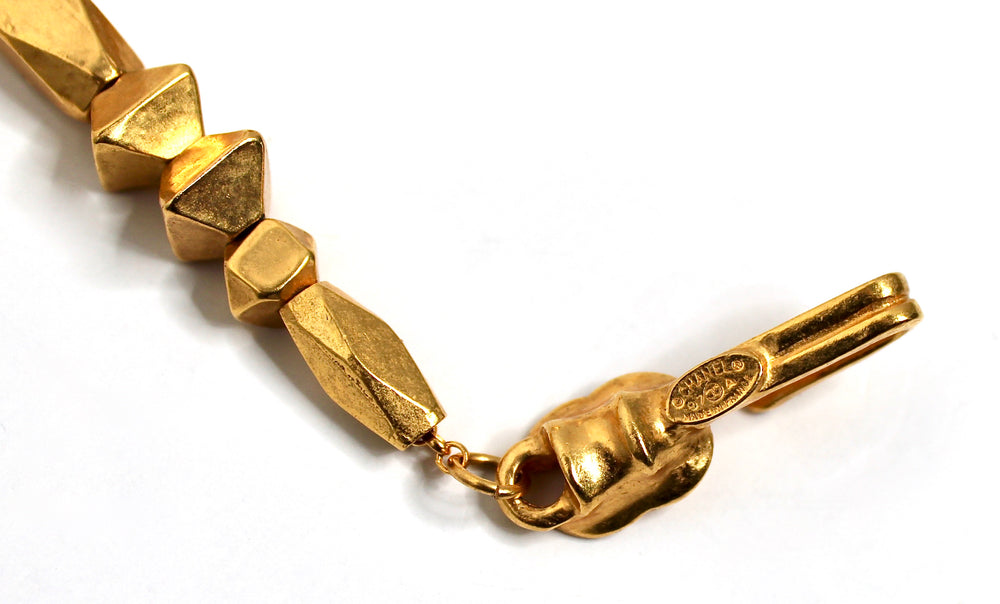 Chanel Brown Gripoix Coco Mark Cross Motif Pendant Necklace circa 1997