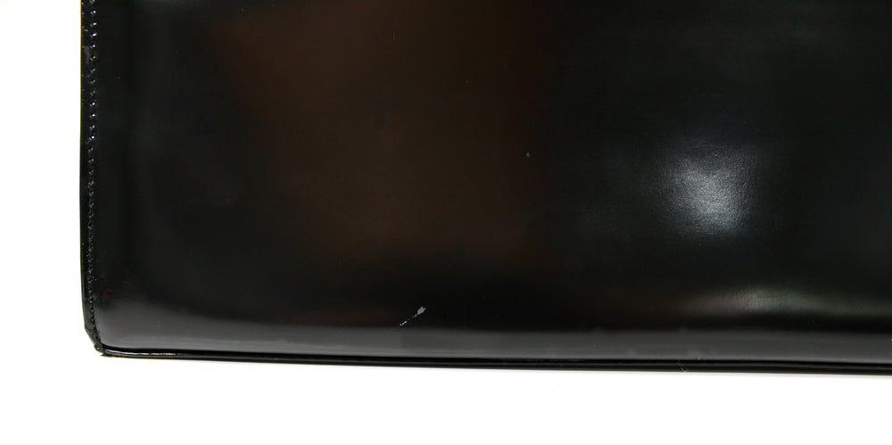 Tom Ford for Gucci Black Patent Leather G Square Shoulder Bag circa s1990s