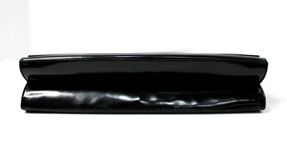 Tom Ford for Gucci Black Patent Leather G Square Shoulder Bag circa s1990s