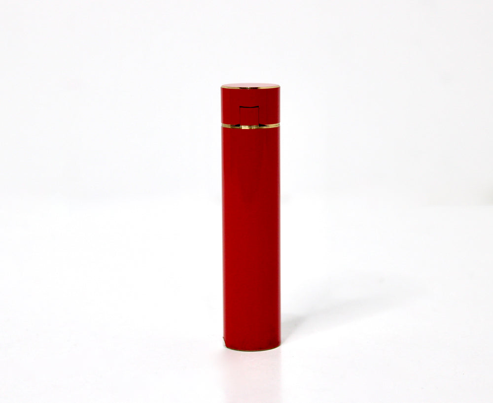 Maruman Red Lacquer Cylinder Lighter circa 1970s