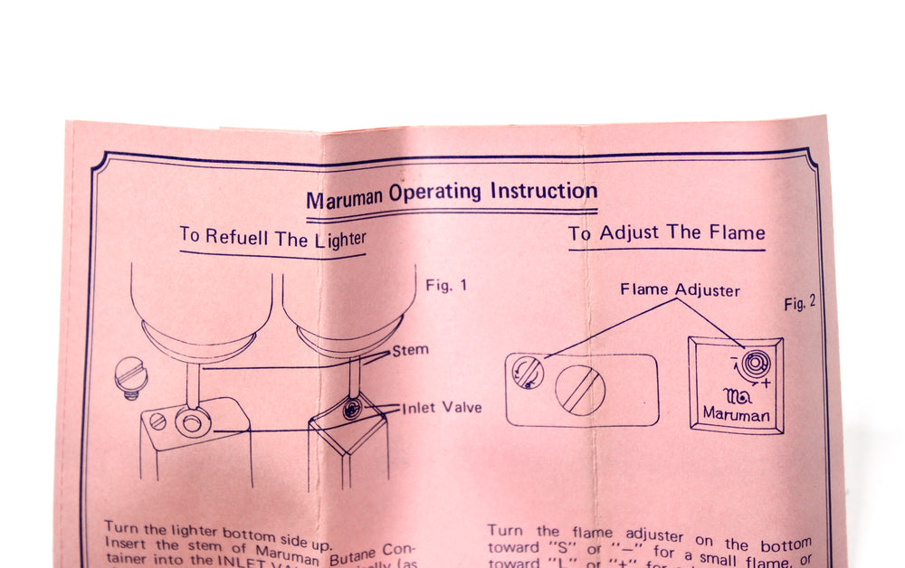 Maruman Red Lacquer Cylinder Lighter circa 1970s
