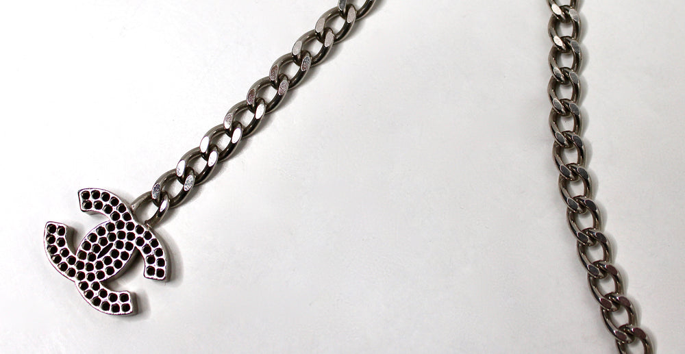 Chanel Coco Mark Silver-Tone Chain Waist Belt