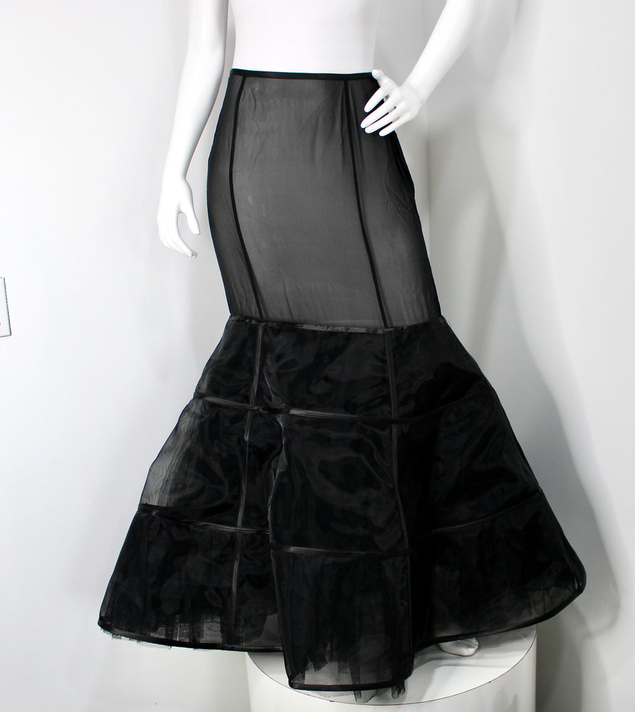 Giorgio Armani Vintage Black Silk Tulle Mermaid Skirt – Vintage by