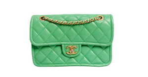 2021 Chanel Mint Green Caviar Leather Flap Bag