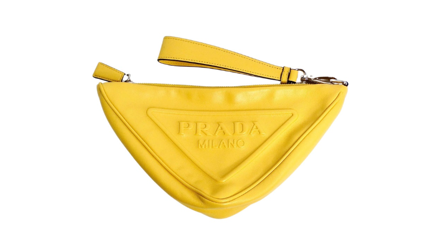 Prada Sole Grace Triangle Leather Pouch