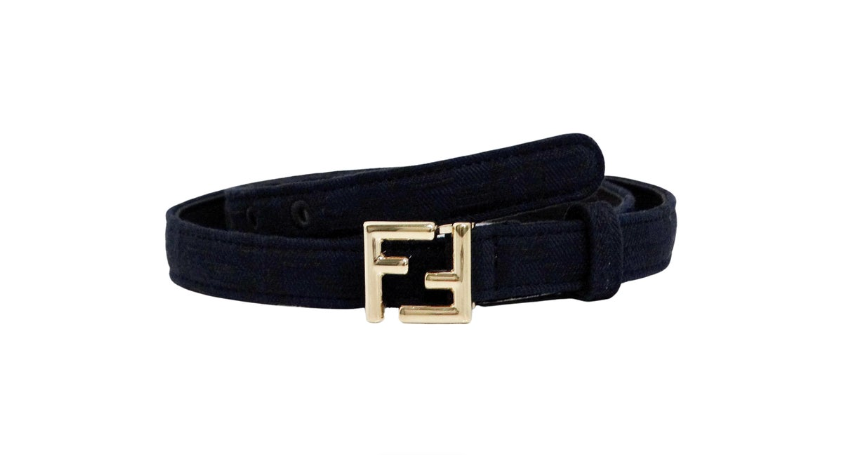 未使用 FR2 ゴルフ Embroidery Logo Belt ベルト 黒 FR2 Logo Buckle Leather Belt[FRA1761]