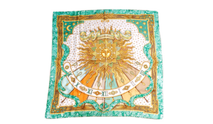 Hermes "Carpe Diem" Sun Motif Silk Scarf