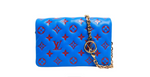 Louis Vuitton Monogram Pochette Coussin Blue & Red Lambskin Bag