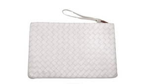 Bottega Veneta Intrecciato Agate Leather Wrist Pouch