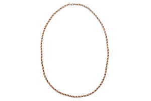 Tiffany & Co Rope Chain Sterling Silver and 14K Gold Necklace