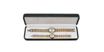 Tennis His & Her Wristwatch Set Geneva Quartz Two-Tone Gold and Silver Plated